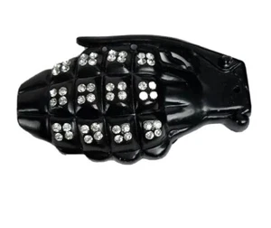 Novelty Glam Men's Belt Buckle Rhinestone Grenade Glitzy over the top Spartkle - Picture 1 of 2