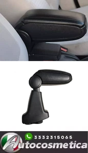 Mittelarmlehne Armlehne für Fiat 500 500C 2017-2022 PU-Leder ABS Schwarz - Afbeelding 1 van 8