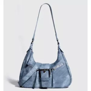 Women's Steampunk Shoulder Bag Y2K Hobo Retro Stylish Denim Pattern Spacious - Picture 1 of 11