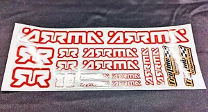 ARRMA R/C STICKER SHEET - RED & WHITE - Picture 1 of 1