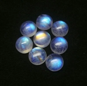 10 Stück 5 mm AAA+ Regenbogen Mondstein Runde Cabochons Edelsteine Konvolut | - Bild 1 von 4