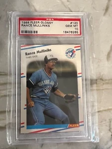 1988 Fleer Glossy Rance Mulliniks Toronto Blue Jays PSA 10 #120 Pop 2 - Bild 1 von 2
