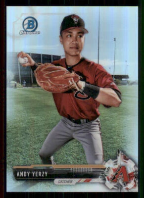 2017 Bowman Chrome Prospects Refractors #BCP185 Andy Yerzy /499 - Image 1 of 2