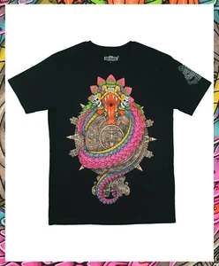 Mis raices Mexican Graphic T-shirts Quetzalcoatl God  Mexican T-shirt - Picture 1 of 5