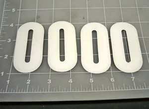 NÚMERO 0 PEGATINAS 3" VINILO BLANCO 4 CANTIDAD COMPETICIÓN PUNTUACIÓN ENVÍO GRATUITO - Imagen 1 de 1