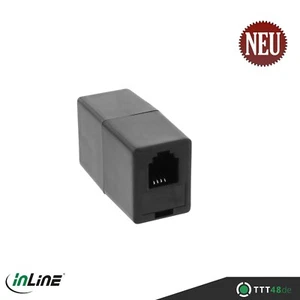1 x InLine Modular Kupplung RJ10 4P4C Buchse / Buchse Ungeschirmt für Telefon - Bild 1 von 1