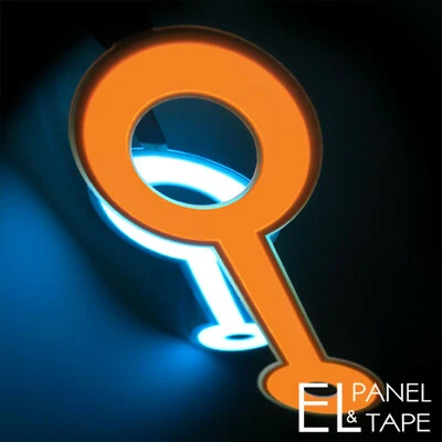 ELPANELANDTAPE Glowing Double hoop EL Shape - Electroluminescent Glow Foil in 2 Colours £7.50