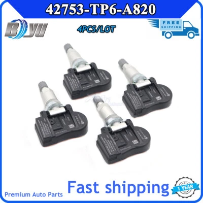 4 件 TPMS 轮胎压力传感器适用于本田 Crosstour CRV Accord 42753-TP6-A820 — 第 1/4 张图片