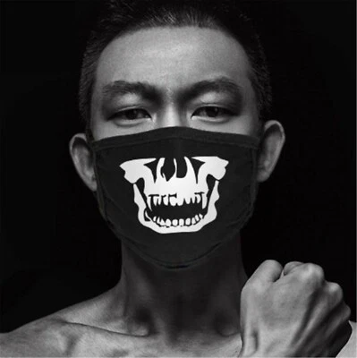 Mujeres Hombres Gótico Algodón Lavable Reutilizable Calavera Hombre Lobo Halloween Máscara Facial  Foto 1 de 3
