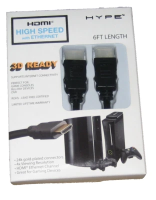 HDMI HIGH SPEED with ETHERNET - 6ft Length - NIP - Image 1 of 2