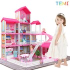 TEMI Doll House Toys for Children Play Dream house Building Toys Kit Girl Toys