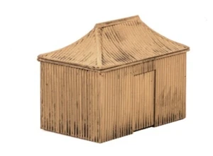 Wills SS35 Pagoda Building Corrugated Iron Hut '00' Plastic Kit 2nd Class Post - Picture 1 of 7