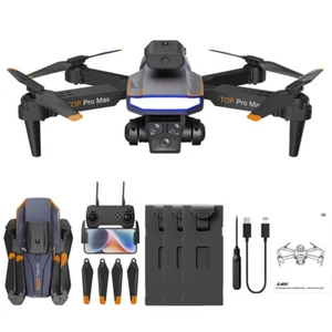 RC Drones with Camera 4K Dual HD camera WIFI FPV Foldable Quadcopter 3 Battery - Picture 1 of 10