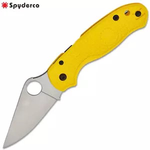 Spyderco Para 3 Salt MagnaCut Plain Blade Yellow FRN (Paramilitary 3) C223PYL - Picture 1 of 5