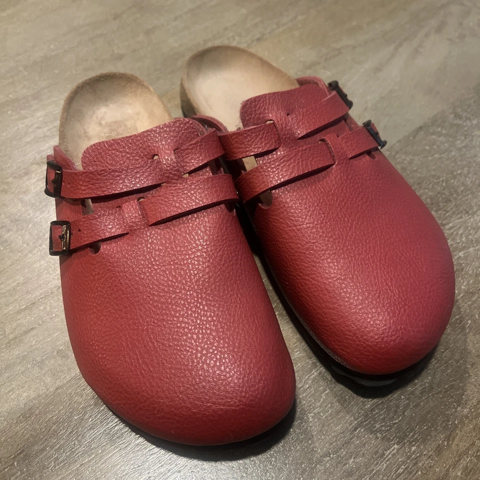 Zuecos de cuero Birkis Birkenstock Camden punta cerrada doble hebilla EU39, WMNS US 9 Foto 1 de 4