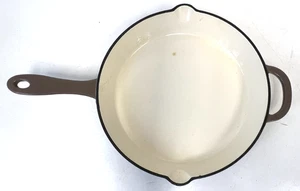 Smith & Clarks Ironworks, Cast Iron, Frying Pan, Cream/Brown - Picture 1 of 11
