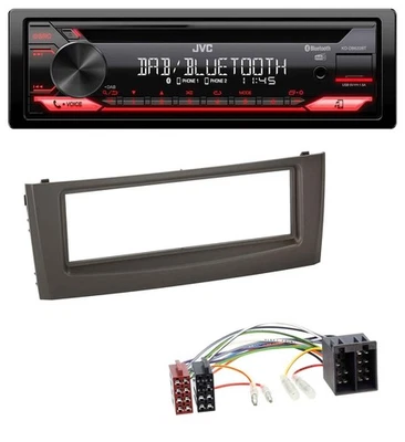 JVC CD DAB USB Bluetooth MP3 Autoradio für Fiat Grande Punto Punto ab 05 schwarz - Bild 1 von 4