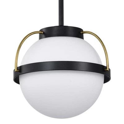 Nuvo Lighting 60/7773 Lakeshore 10"W Pendant - Black - Image 1 of 4