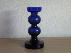 ALFRED TAUBE Vohenstrauss JARRÓN BURBUJA azul MCM años 17,2cm - Imagen 1 de 8