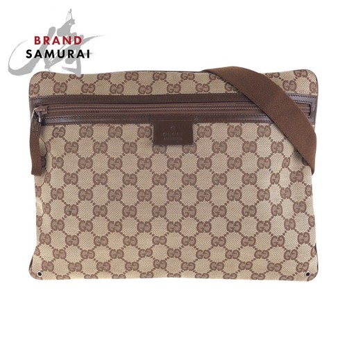 Sac bandoulière Gucci beige argent quincaillerie Gg toile/cuir 90476 uni