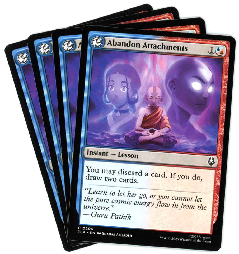 x4 Abandon Attachments - 0205 - Avatar: The Last Airbender TLA - MTG - NM/M - Image 1 of 1