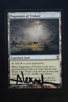 Magic The Gathering MTG FLAGSTONES OF TROKAIR SIGNED Time Spiral LP Played - Image 1 of 2