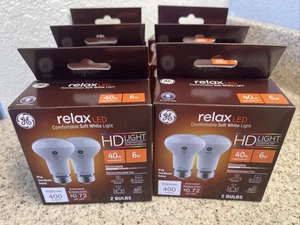 6 Boxes GE relax LED R16 Light Bulb 6 watt 400 lumens, Dimmable HD Light - Picture 1 of 5