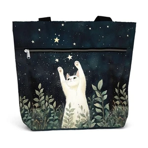 Große Tasche für Damen. Ästhetische Umhängetasche. Geschenk für Katzenliebhaber. Waterp... - Bild 1 von 7
