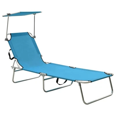 Sun Lounger Blue Aluminum frame, 600D polyester fabric Standard - Image 1 of 4