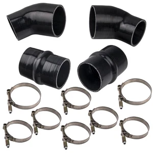 Heavy Duty Silicone Hose Pipe Duct Intercooler Boot Kit for Dodge Ram 1994-2002 - Picture 1 of 12