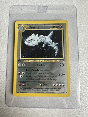 Steelix Holo Rare 1st Edition Neo Genesis 15/111 WOTC Vintage Pokemon  - Image 1 of 4