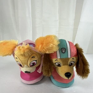 Nickelodeon Paw Patrol Toddler Slippers Liberty & Skye Plush 3D Girls Size 5-6 - Picture 1 of 10