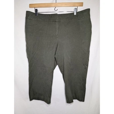 Pantalones capri informales elásticos Laura Ashley para mujer talla grande verde oliva talla 20W Foto 1 de 4