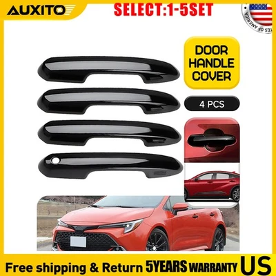 Fit Toyota Highlander 2021-2025 Gloss Black Door Handle Cover Snap-on Type 4-20X - Imagem 1 de 4