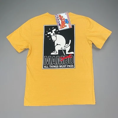 Camiseta masculina Y2K Mambo Dog média surf skatista rara Deadstock streetwear - Imagem 1 de 4