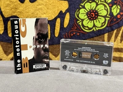 Notorious BIG Big Poppa Cassette Single Biggie Warning 79015-4 Bad Boy Rap - Image 1 of 4