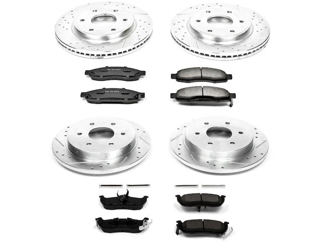 Kit de pastillas de freno y rotor delanteras y traseras para Nissan Armada YT467JW 2005-2006 Foto 1 de 1
