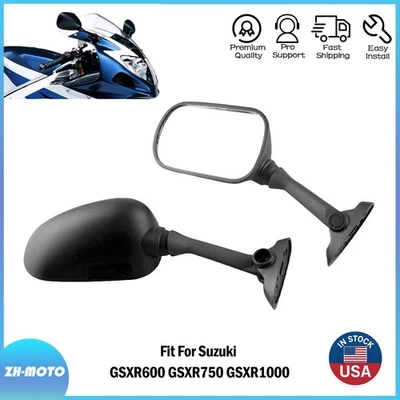 Rear View Mirrors Fit For Suzuki GSXR 600 GSX-R 750 2001-2003 GSXR1000 2001-2002 - Image 1 of 4