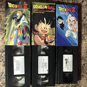 Dragon Ball Z 3 VHS Lot Garlic Jr Commander Red Majin Buu Tactics Anime - Picture 1 of 4