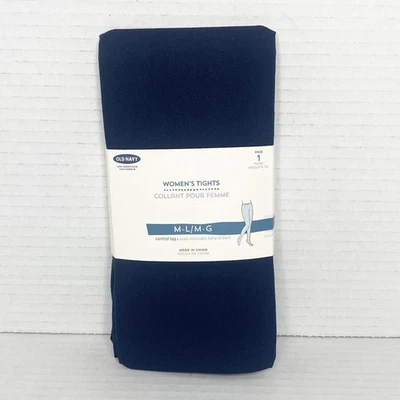 Medias opacas Old Navy para mujer talla M/L Control Top azul marino liso Foto 1 de 3
