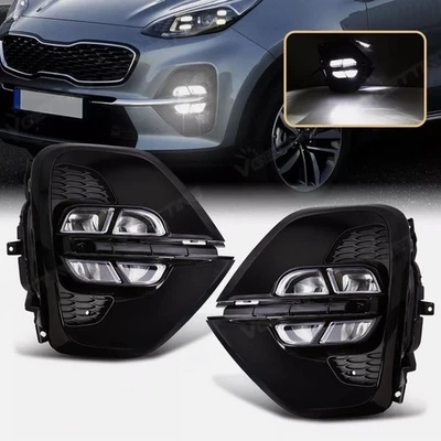 Par de luces antiniebla LED blancas DRL #1 para Kia Sportage 2018-2020 Foto 1 de 4