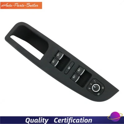 Interruptor de ventana eléctrica principal de puerta para Volkswagen Jetta 2011-2018 delantero izquierdo negro Foto 1 de 4