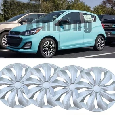 15" Rim Hubcap Covers For Chevy Spark 2010-2023 R15 Steel Wheels Silver 4pcs Foto 1 de 4