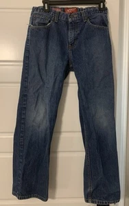 Arizona Jean Co Boy 14 Husky Original Straight Denim Adjustable Waist Jeans - Picture 1 of 4