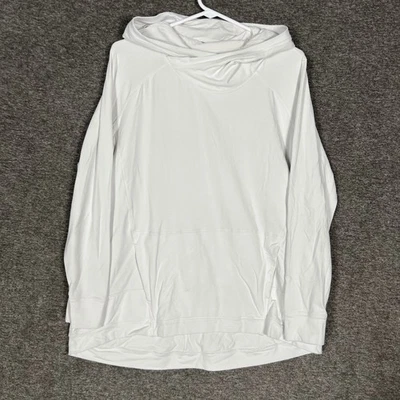 Pulôver túnica Lululemon Starting Place com capuz branco tamanho 10 Athleisure - Imagem 1 de 4