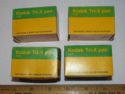 LOT OF 4 ISO 400 Vintage Kodak Tri-X Pan Black & White Film TX 135-20, 1983-1985 - Image 1 of 2