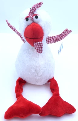 17" GRRIGGLES Cluckies the Chicken Stuffed Animal Dog Toy Makes Noise! NEW - Image 1 of 4