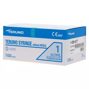 100 X 1ML SYRINGE TERUMO LUER SLIP TUBERCULIN TIP | STERILE SYRINGES - Picture 1 of 2