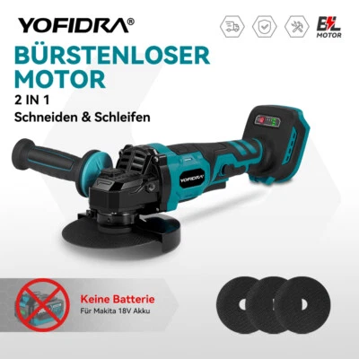 YOFIDRA® 3 Gang Für  Makita Akku Winkelschleifer Trennschleifer Schleifmaschine  - Bild 1 von 4
