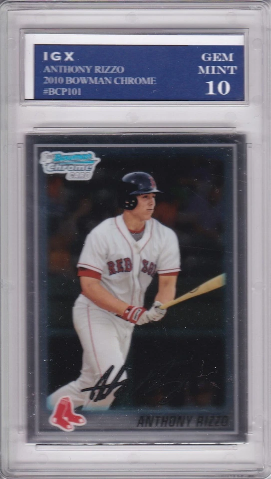 ANTHONY RIZZO ROOKIE CARD 2010 Bowman Chrome RC GEM MINT 10 Baseball NY YANKEES! - Image 1 of 1